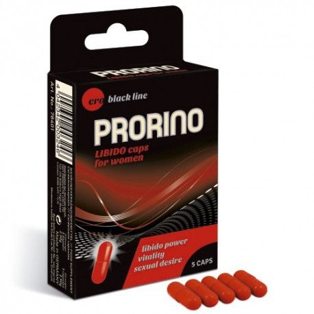 CÁPSULAS ESTIMULANTES PRORINO LIBIDO CAPS PARA MULHER 5 CÁPSULAS