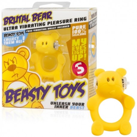 ANEL VIBRATÓRIO COM LUZ BEASTY TOYS BRUTAL BEAR