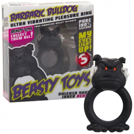 ANEL VIBRATÓRIO COM LUZ BEASTY TOYS BARBARIC BULLDOG
