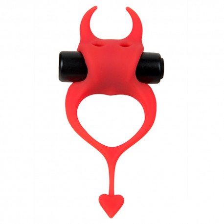 ANEL PARA O PÉNIS COM VIBRAÇÃO DEVOL COCK RING ADRIEN LASTIC VERMELHO