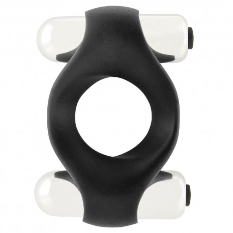 ANEL PARA O PÉNIS INFINITY DOUBLE VIBRATING COCKRING PRETO