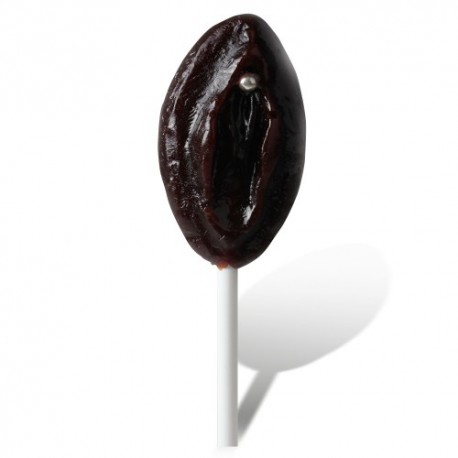 CHUPA-CHUPA DE GOMA EM FORMA DE VAGINA CHOCOLATE