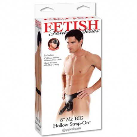 STRAP-ON OCO 8'' MR. BIG HOLLOW FETISH FANTASY SERIES PRETO